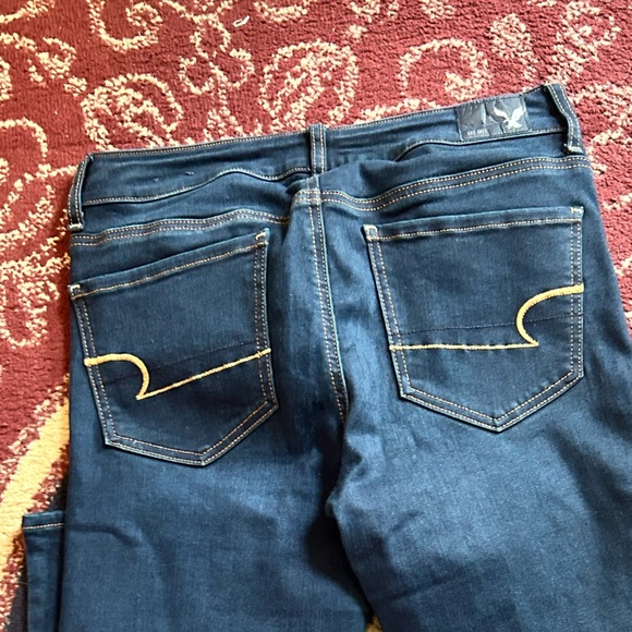 American Eagle Outfitters Dark Blue Super stretch jeggings- size 10- 31/32” - Picture 1 of 10